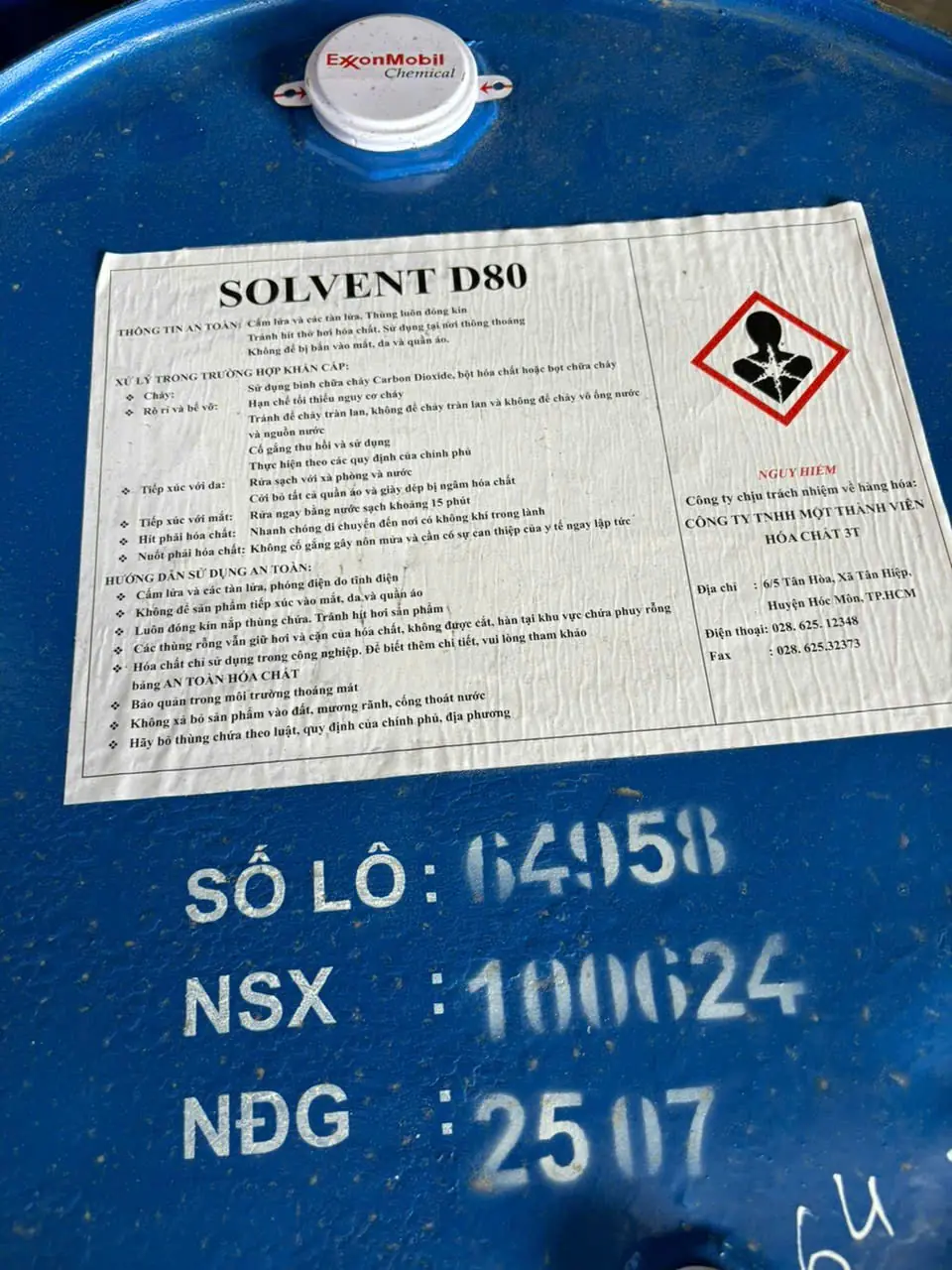 CÔNG TY TNHH MỘT THÀNH VIÊN HÓA CHẤT 3T